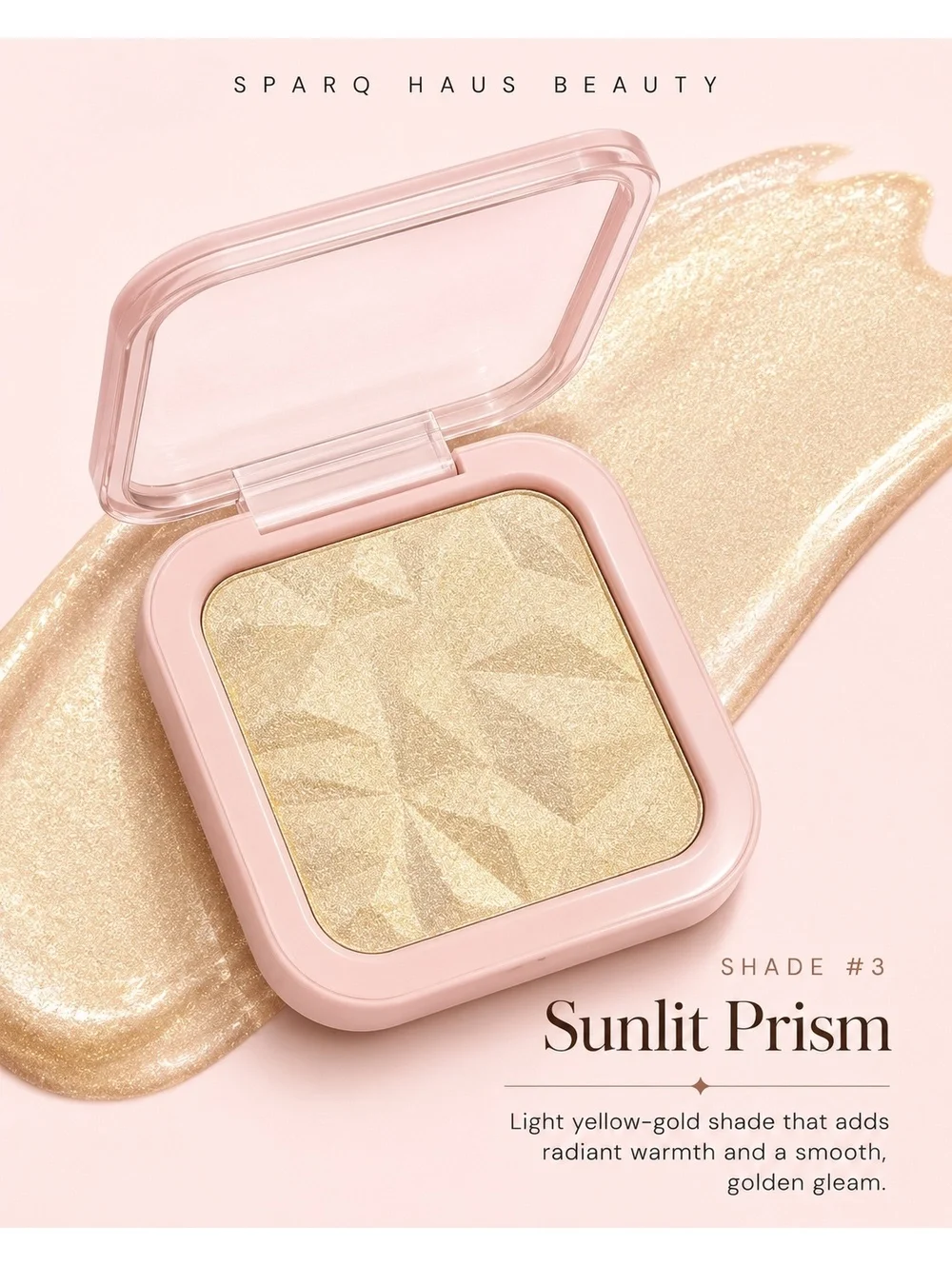 Sparq Haus Beauty Highlight Pressed Powder - Sunlit Prism Shade